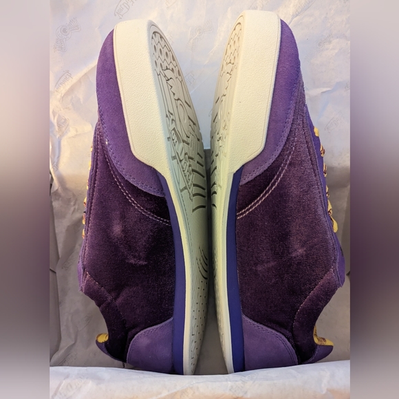 RARE Von Dutch LAKERS Purple Vintage VELVET Sneakers Lakeshow NBA HOLIDAY Gift - Picture 6 of 12